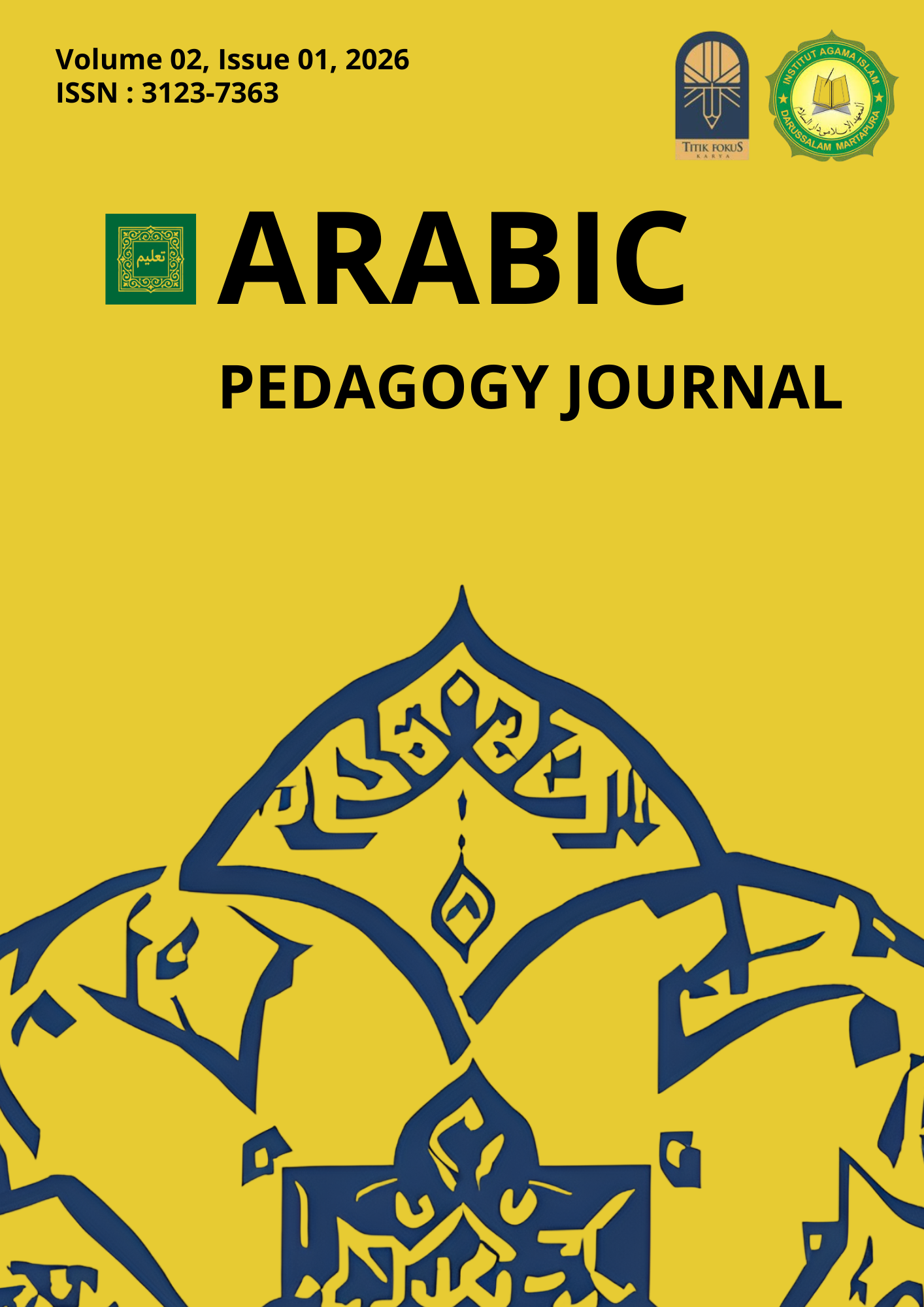 					View Vol. 2 No. 01 (2026): Arabic Pedagogy Journal
				